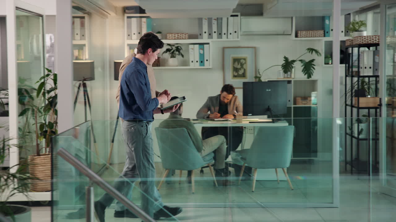 Businessmen in a Modern Office