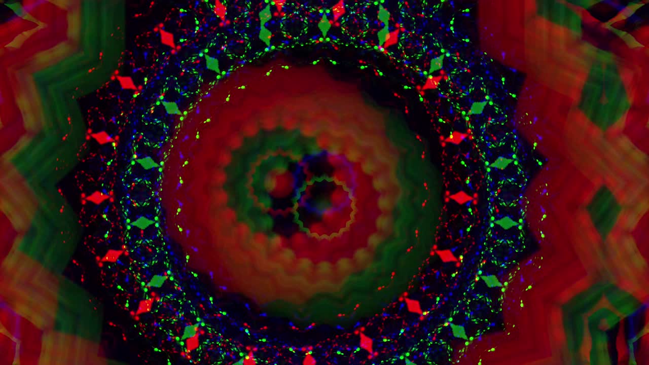 el fondo abstracto de 4k, el bucle de fantasía en movimiento dinámico, el caleidoscopio.
