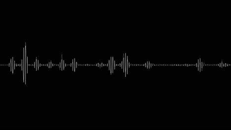 Visualizador-De-Audio-De-Voz-Blanca-Sobre-Un-Fondo-Negro,-Aislado