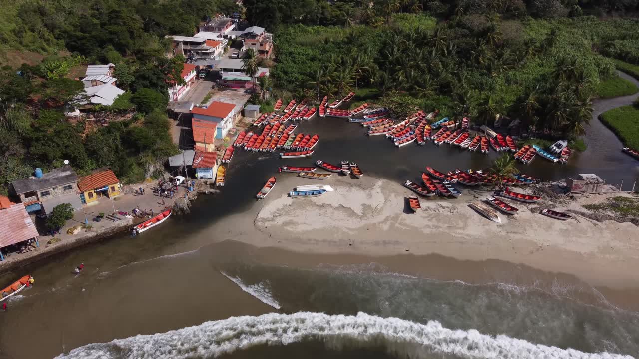 베네수엘라 aragua state chuao 항의 일반 공중 촬영