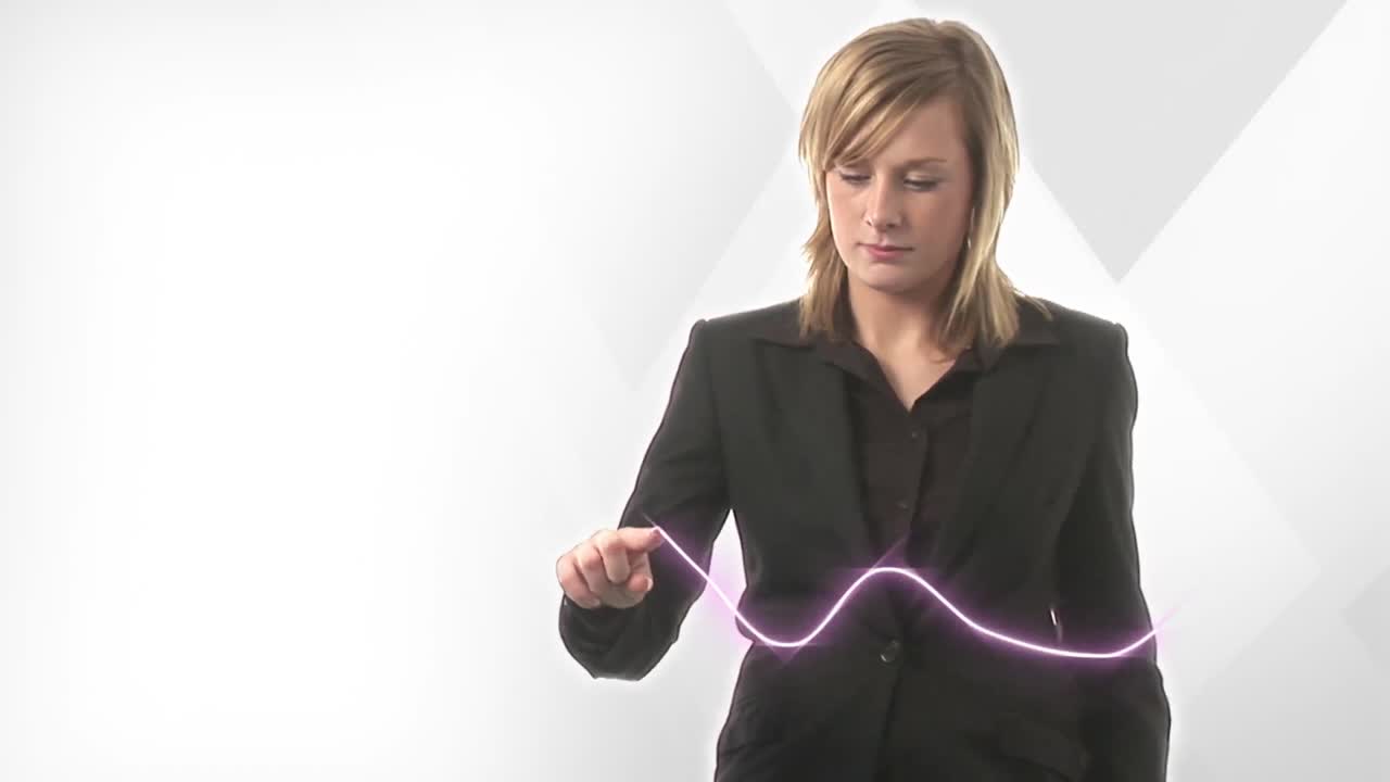 деловая женщина, представляющая