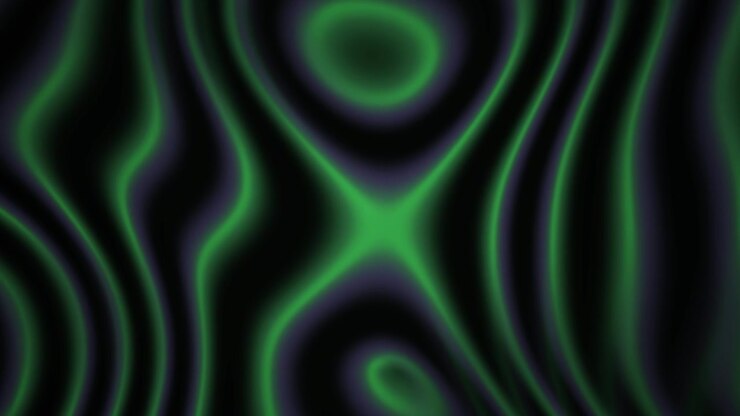Dynamic Green Glowing Liquid Abstract Background Seamless Loop