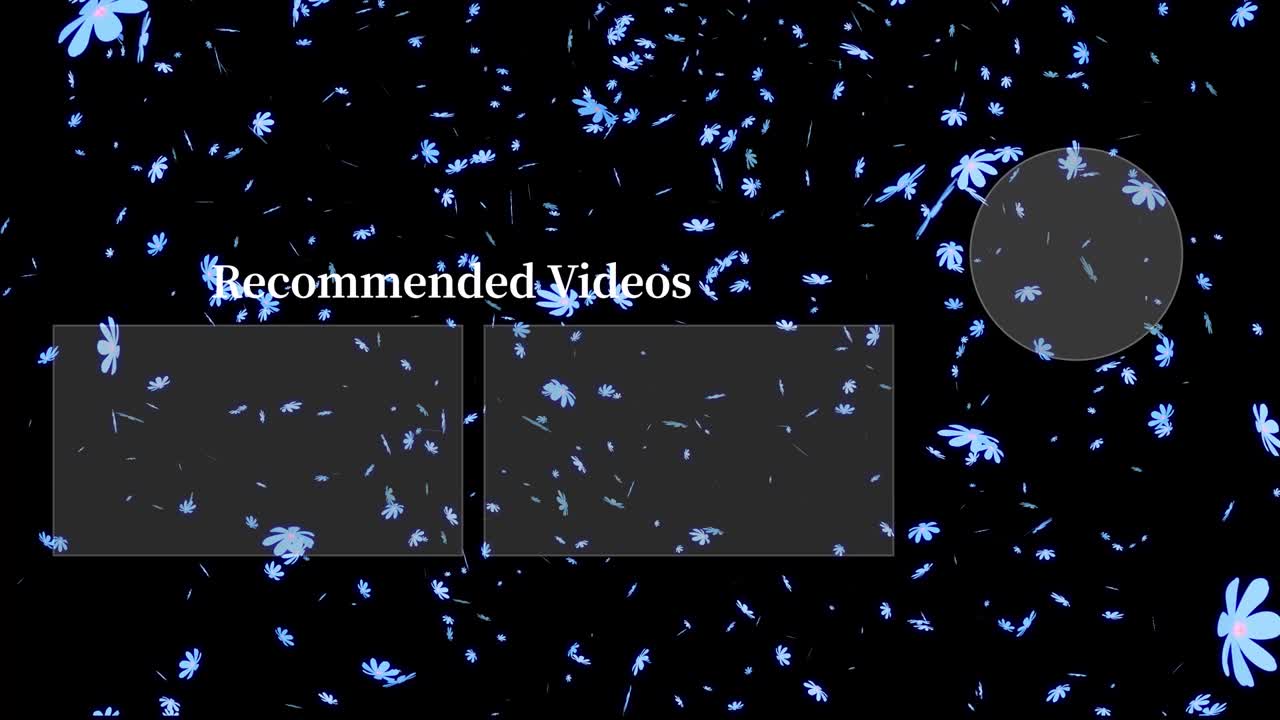 코스모스 꽃 입자 엔드 카드 엔딩 스크린 모션 그래픽