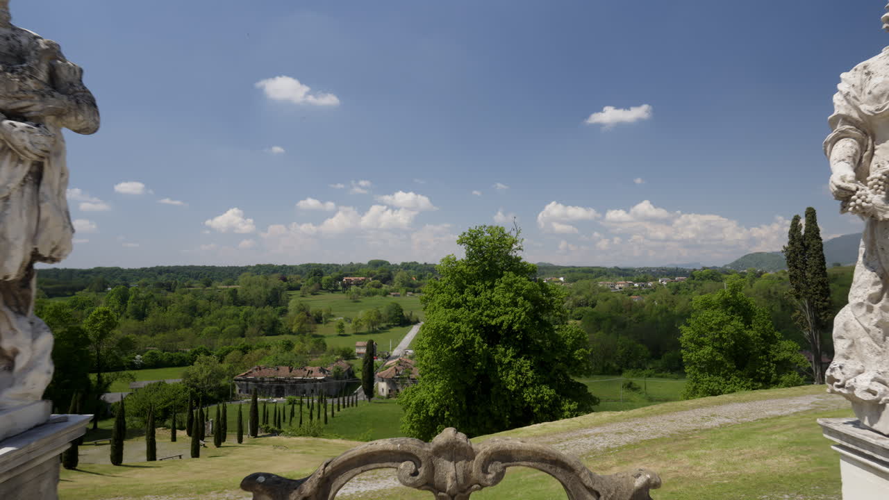 Statues in a Beautiful Italian Garden Landscape
