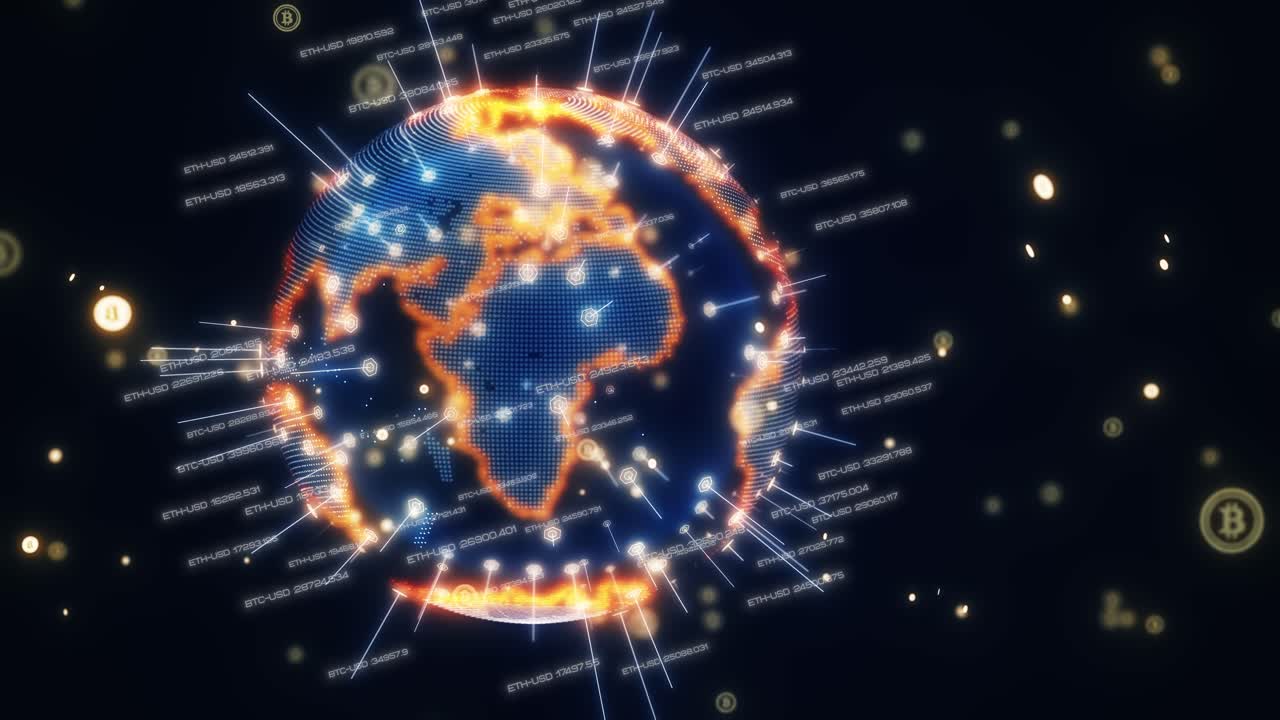 - una animación de cg bitcoin