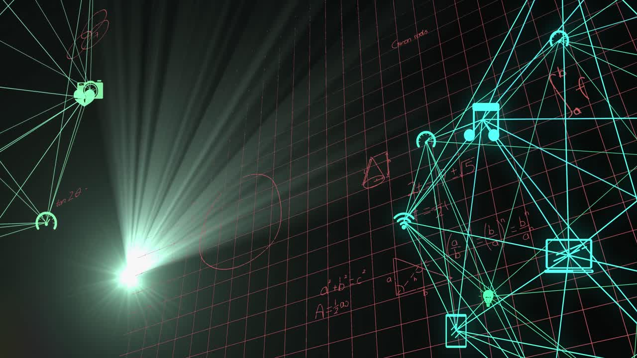 화면을 통해 연결 및 데이터 처리의 애니메이션