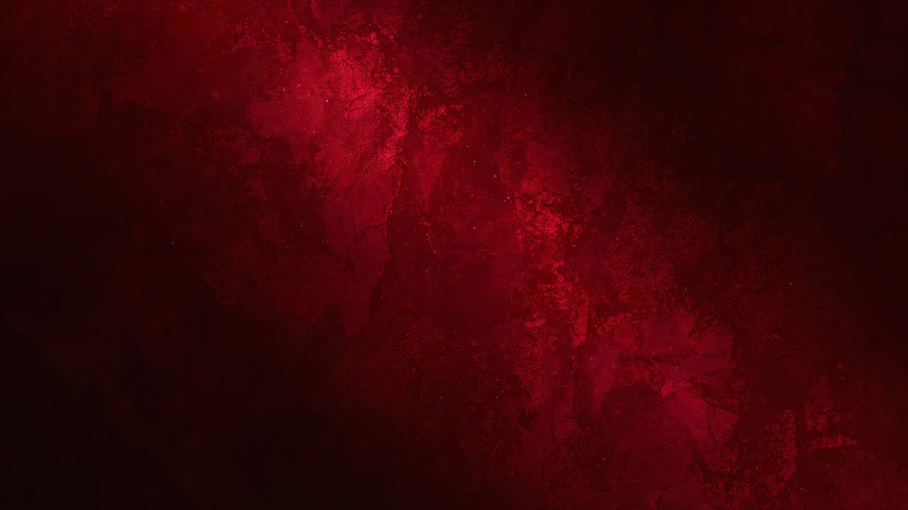 Banda diagonale nera larga scorrevole che attraversa lo sfondo dello studio, carrellata che rivela nuvole rosse
