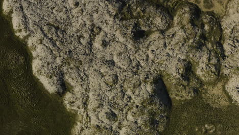 iceland's snaefellsnes peninsula landscape, establishing aerial top down view