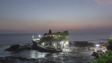 tanah lot temple at sunset, bali