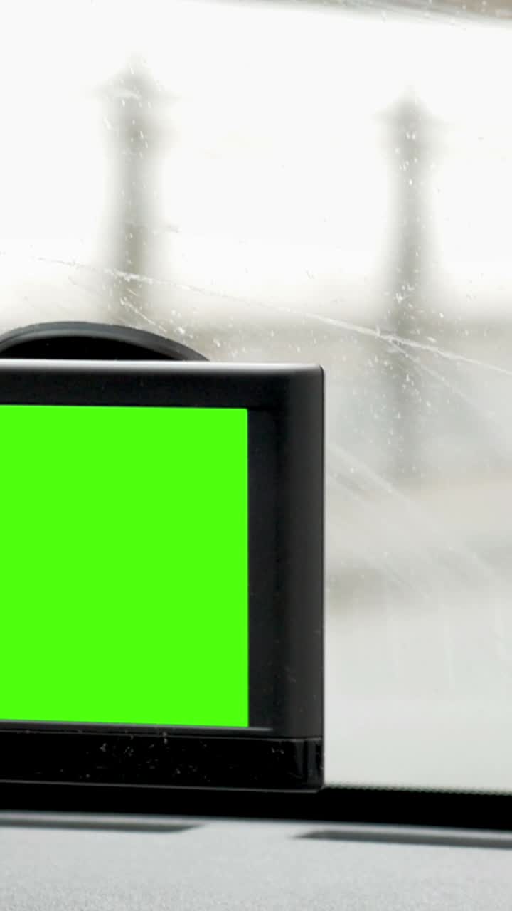 Green screen on a car dashboard