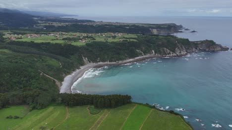 asturias coast line spain drone,aerial  high angle