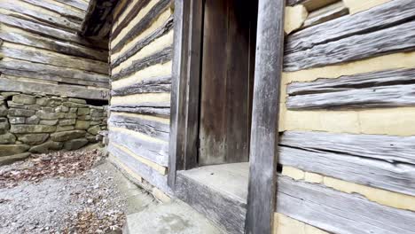 old log cabin entrance cades cove tennessee