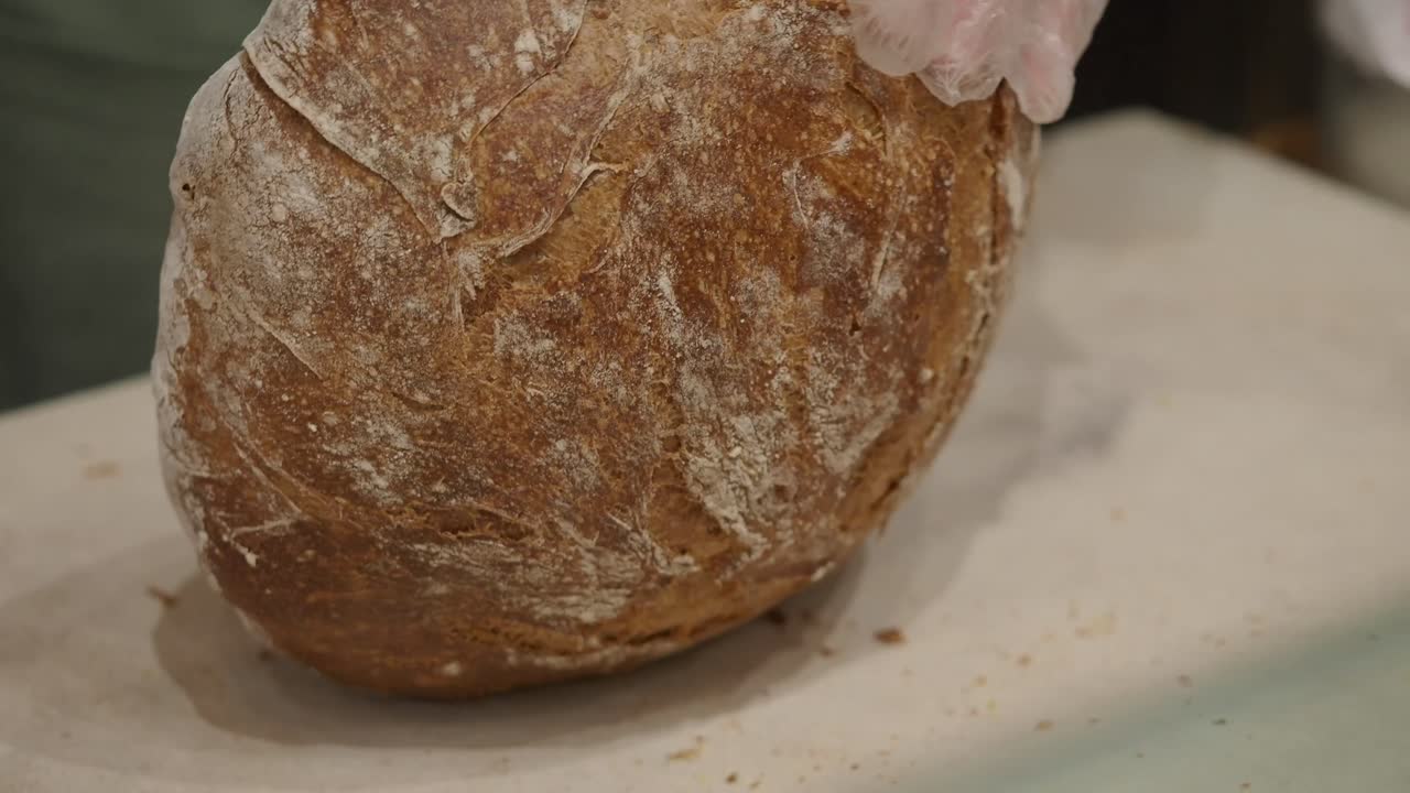 Cutting Sourdough Bread