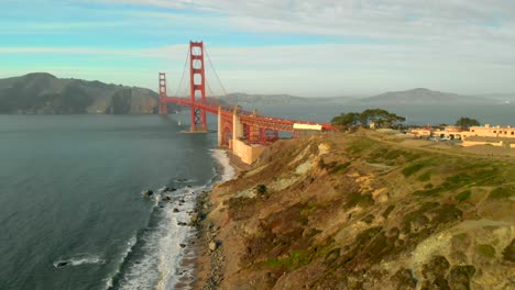 aerial of the golden gate bridge in san francisco, ca