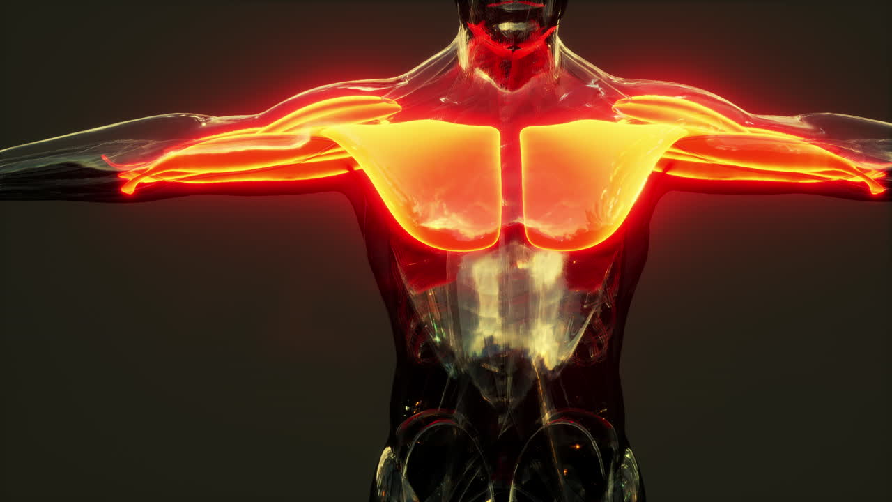 인간 근육 시스템 해부학 인포그래픽