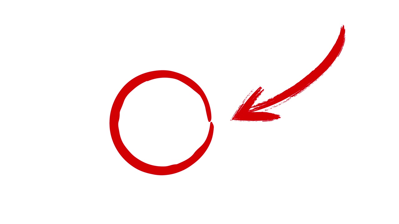 Animated Red Circle with Pointing Arrow