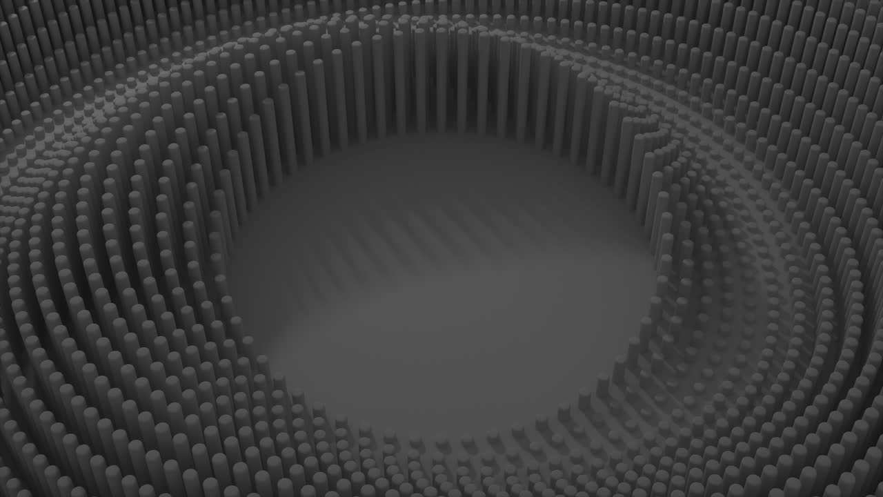 círculo ondulado abstracto de cilindros bucle