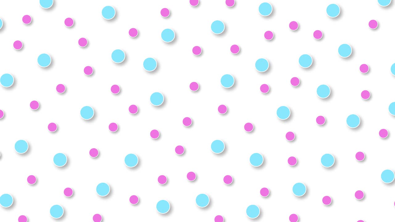 추상적인 패턴 폴카 서클: 움직이는 모양의 배경, 현대 애니메이션, 4k 비디오