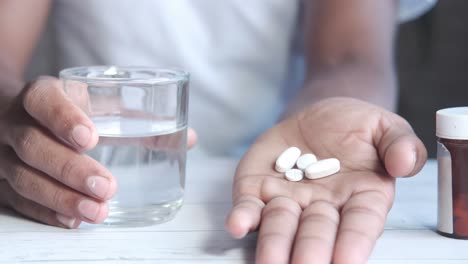 taking medication with water