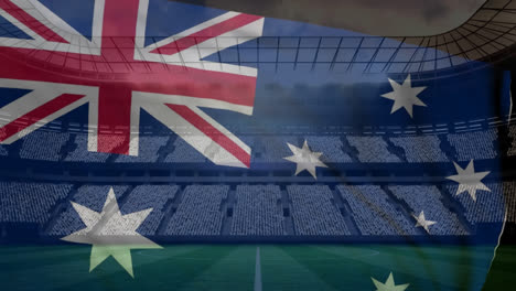 Bandera-Australiana-Y-Estadio-De-Fútbol