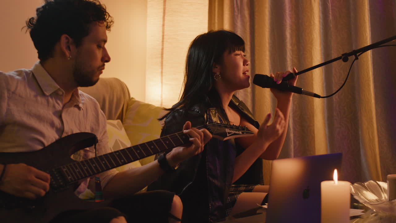 Musical duo performing live