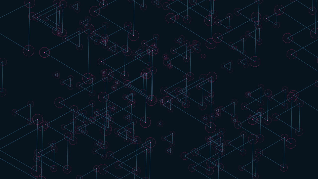 A Group Of Triangles On A Black Background