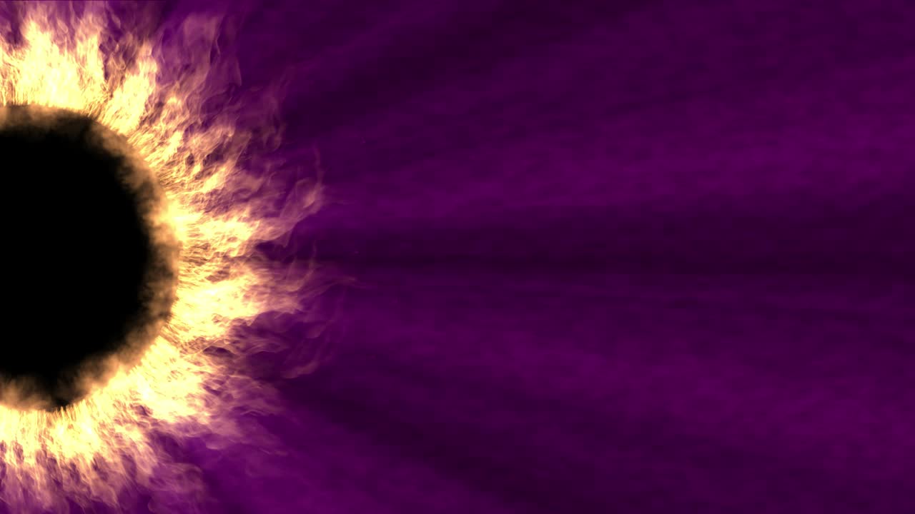 Sun light fire abstract corona flame motion 4k