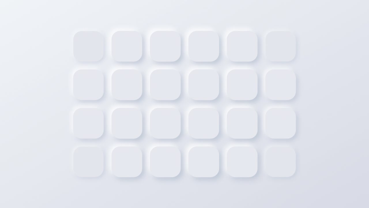 Abstract Neumorphic Grid Animation with Fading Squares