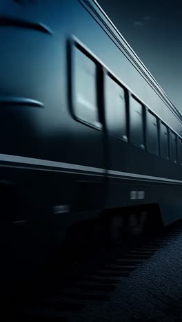 ghost train in foggy landscape
