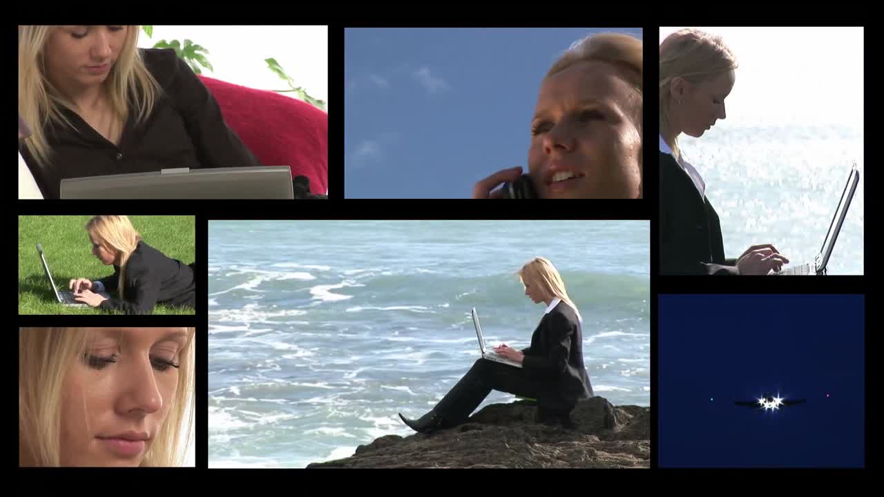 비즈니스 몬테이지의 스 ⁇  비디오 영상