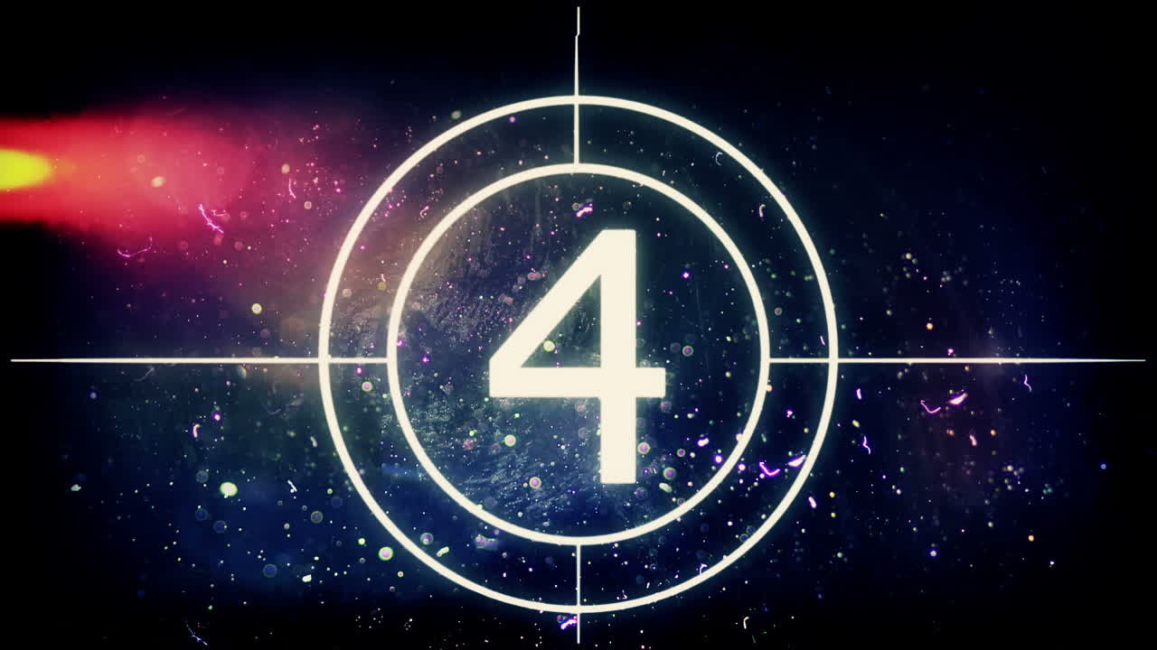 Retro film strip countdown