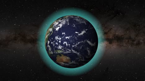 animation of planets and earth's atmospheric layers