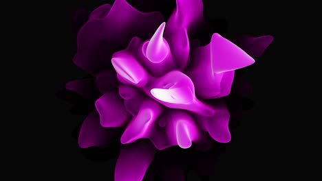 Atemberaubende-3D-Lila-Blume-In-Rätselhafter-Dunkelheit