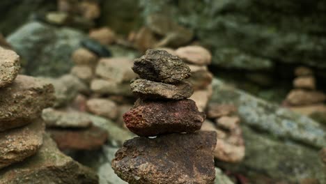 stacked rocks in nature