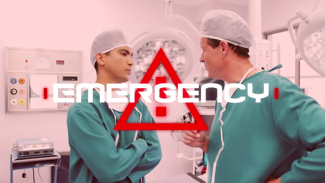 Animation depicts COVID-19 impact on healthcare, highlighting emergency and medical response.