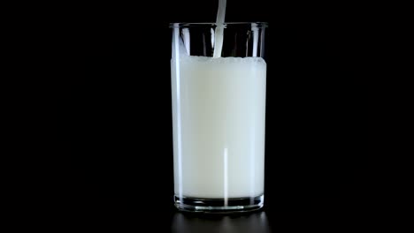 milk being poured into a glass