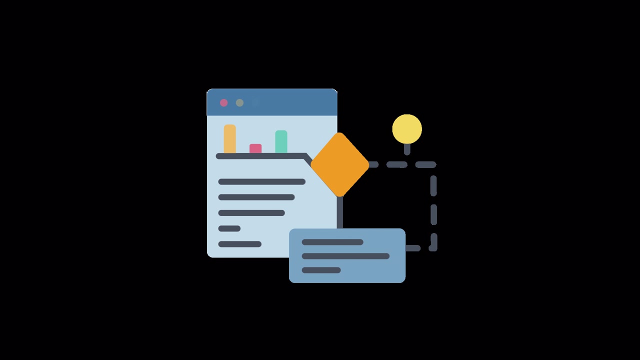Animated Flowchart Illustrating Data Analysis and Process Steps