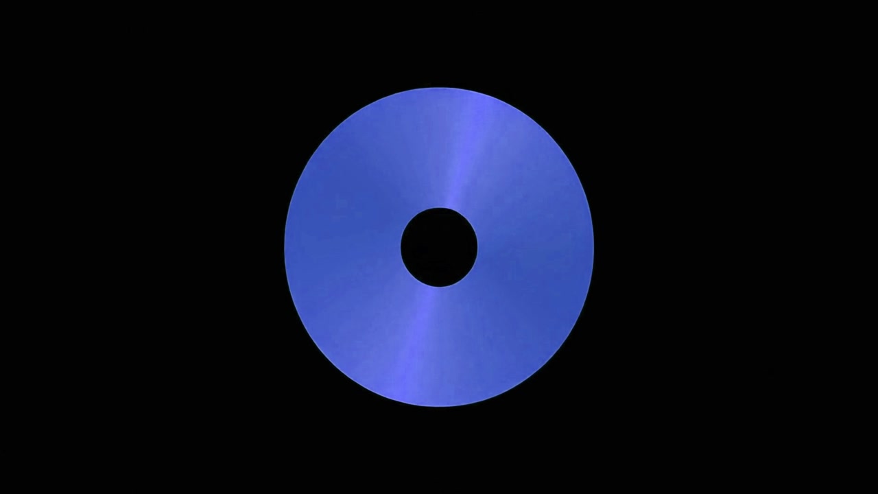 Abstract Blue Circular Motion Animation on Black Background