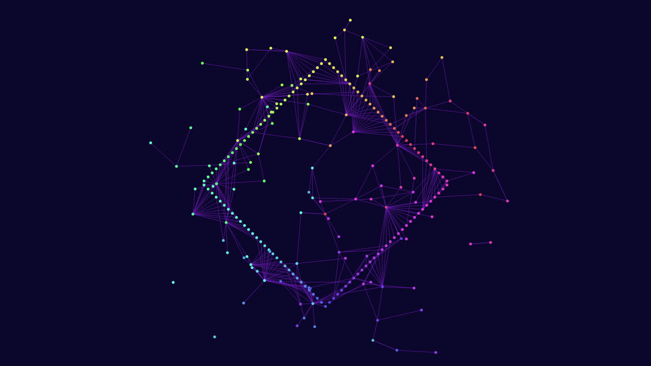 점과 선이 있는 보라색 다이아몬드 기하학적 디자인