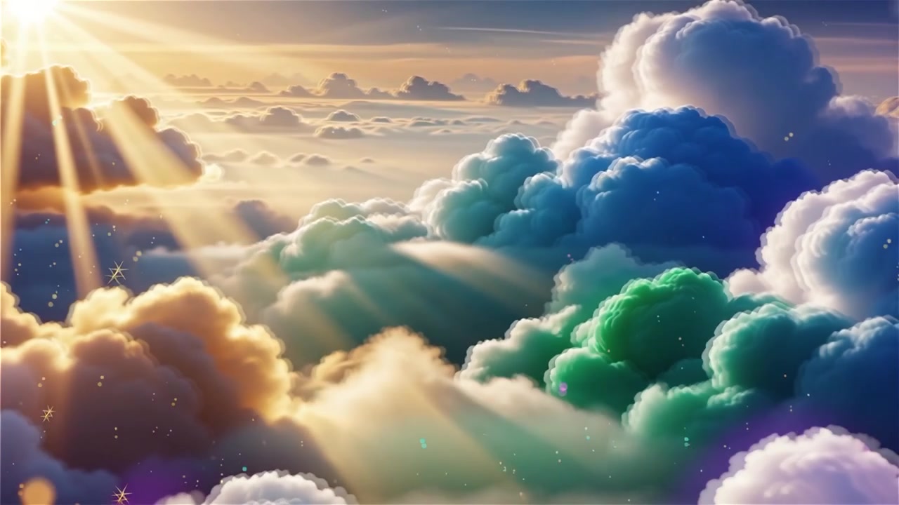 Christian Heavenly Light Worship Background