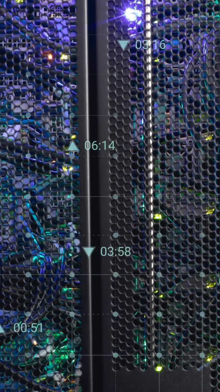 Animation of icons and data processing over computer server