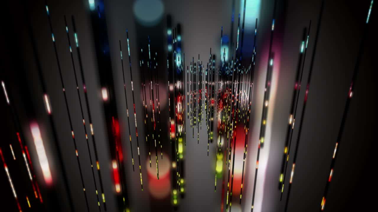 animación futurista con objeto de franja brillante en cámara lenta, 4096x2304 bucle 4k