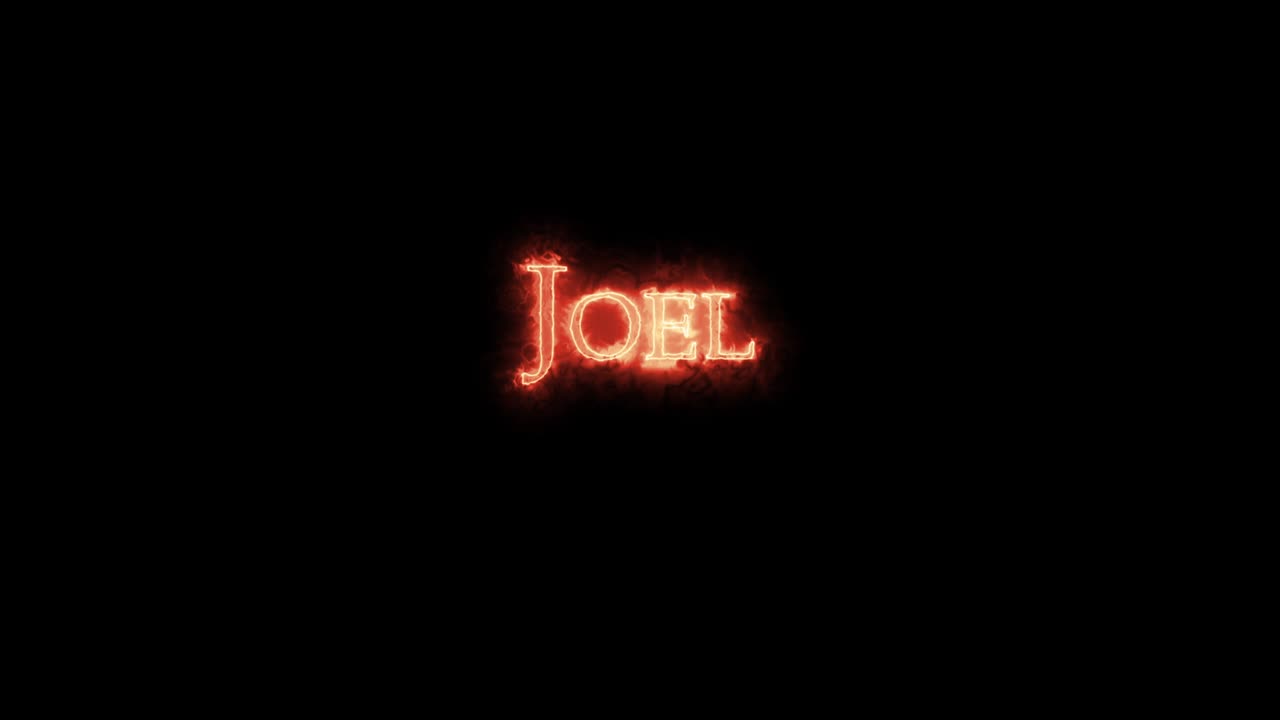 Joel scritto a fuoco. Loop