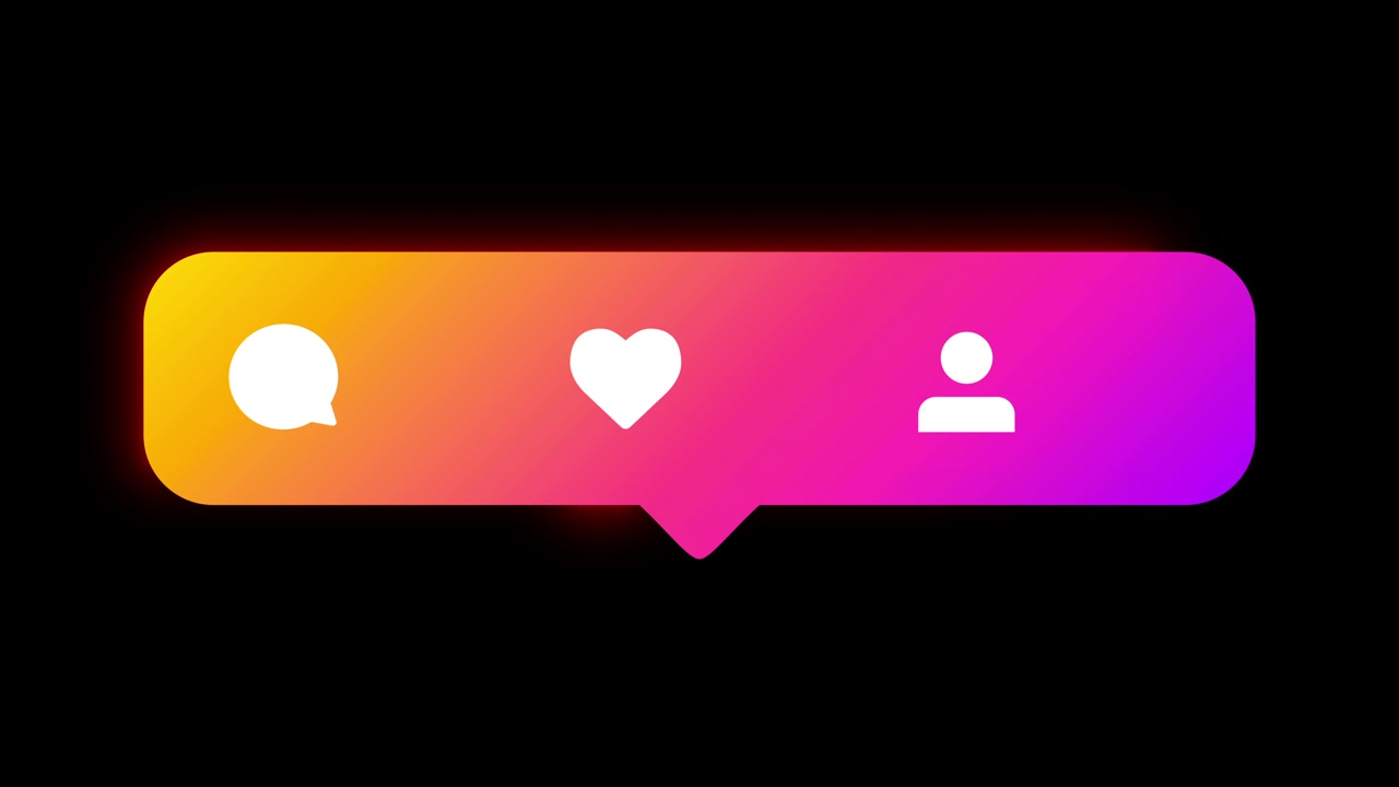 Interfaccia utente di contatore social media premium con effetti luminosi al neon per aggiungere numeri su uno sfondo scuro
