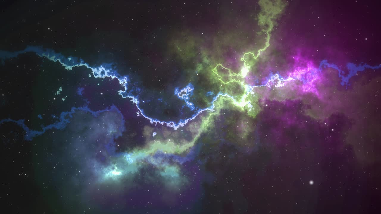 magenta y verde abstract fractal universo espacio de bucle de fondo