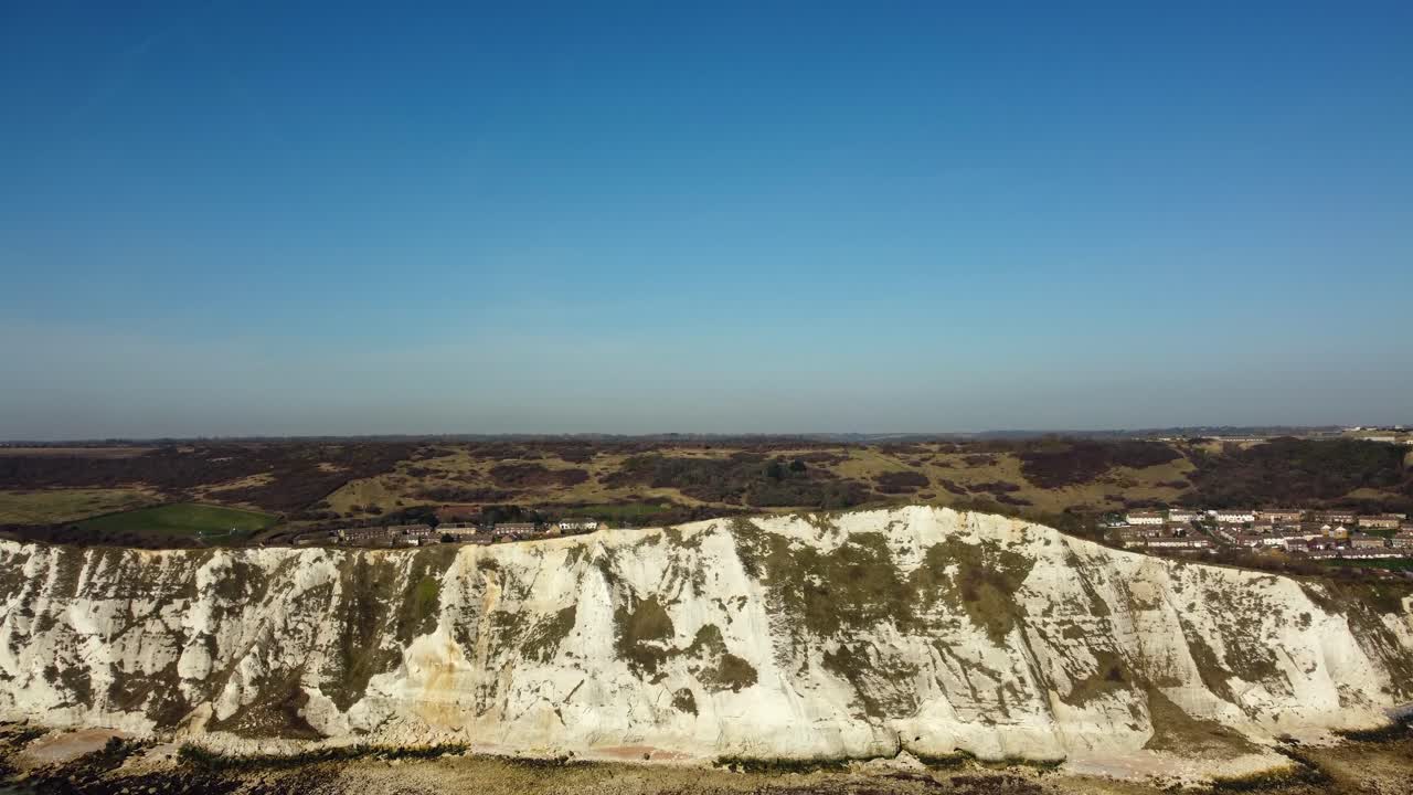 Aerial view of the White Cliffs of Dover