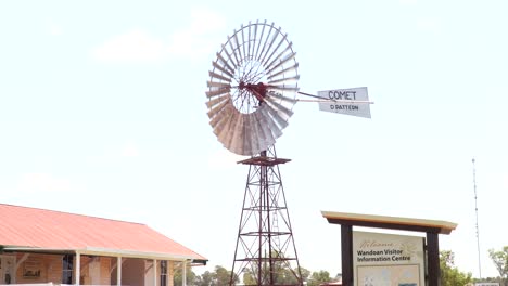 old windmill spinning in a country town 4k uhd