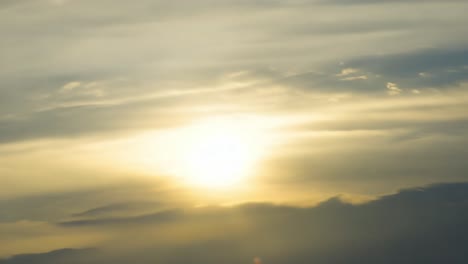 stunning sky with fluffy clouds and shining sun