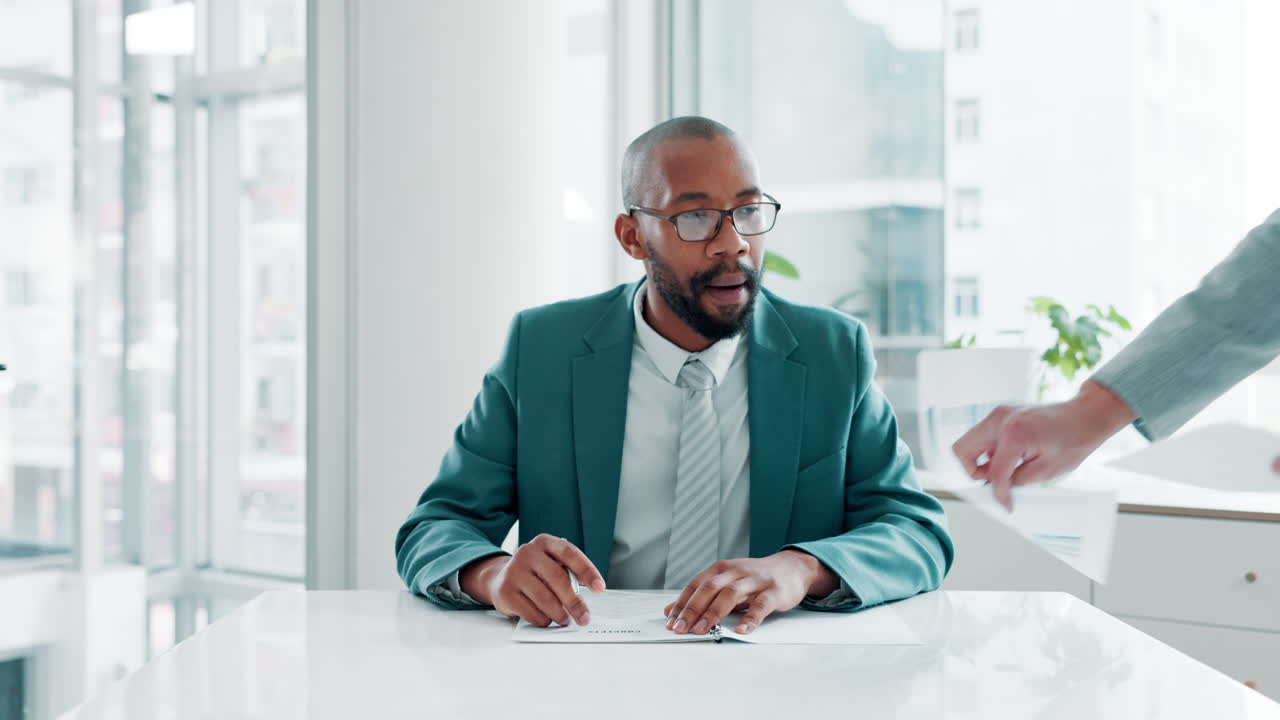 Business meeting in an office environment