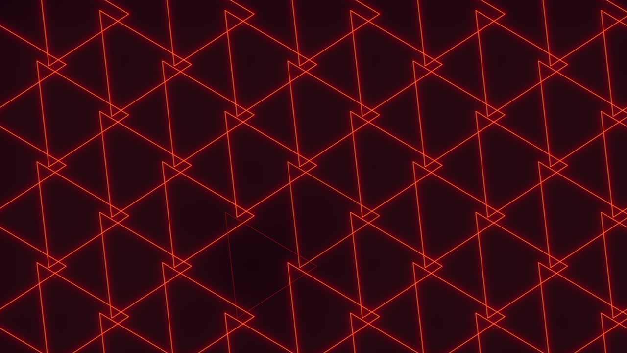 Striking red neon diamond pattern on black background